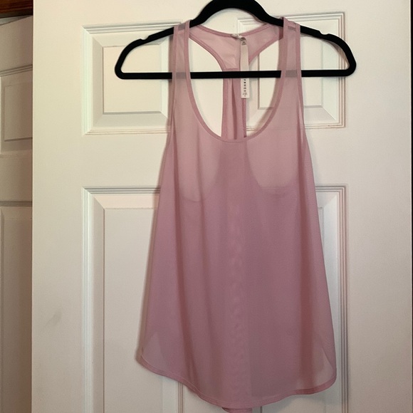 LULULEMON Light Pink Racerback Tank Top  Size 4 - Picture 1 of 4